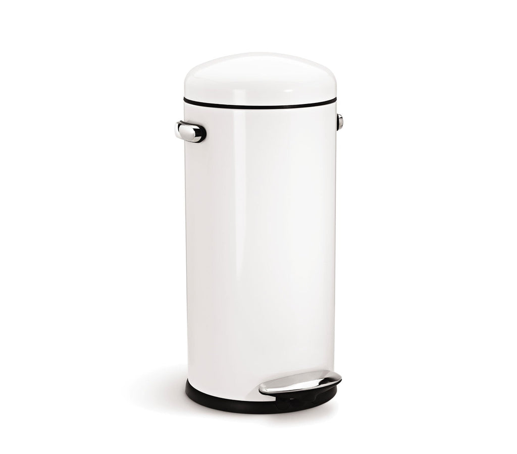 30L round retro step trash can
